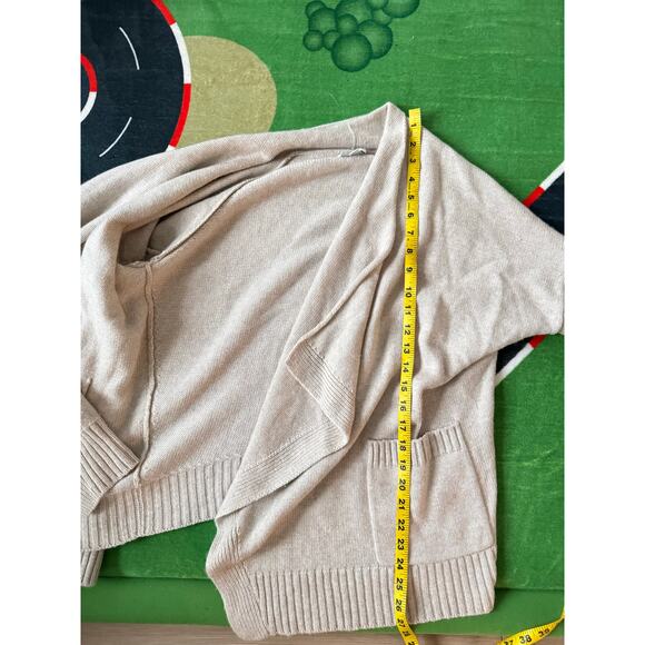 Vince Wool Cashmere Open Front Draped Cardigan Sweater Beige Women’s Small - Picture 5 of 6